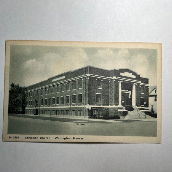 Other - VTG 1940s Christian Church Wellington Kansas Postcard Fred Harvey‎ Architecture